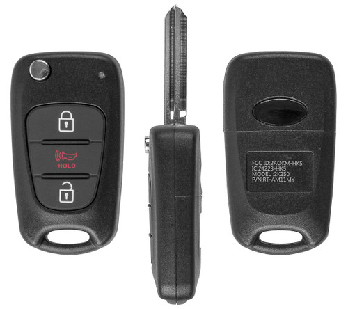 A photo of the Kia Soul switchblade key's release button